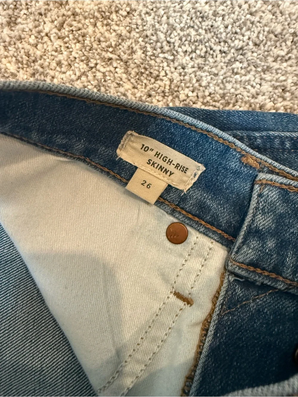 Madewell high rise skinny women Blue Denim Jeans -